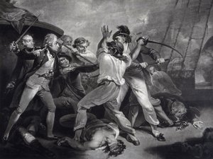 ギャラントネルソンの傑出した行動、1798年 作： James Daniell